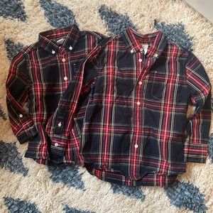 Crewcuts Matching Plaid Button Downs